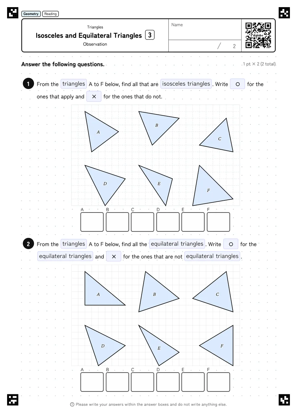 Isosceles and Equilateral Triangles 3