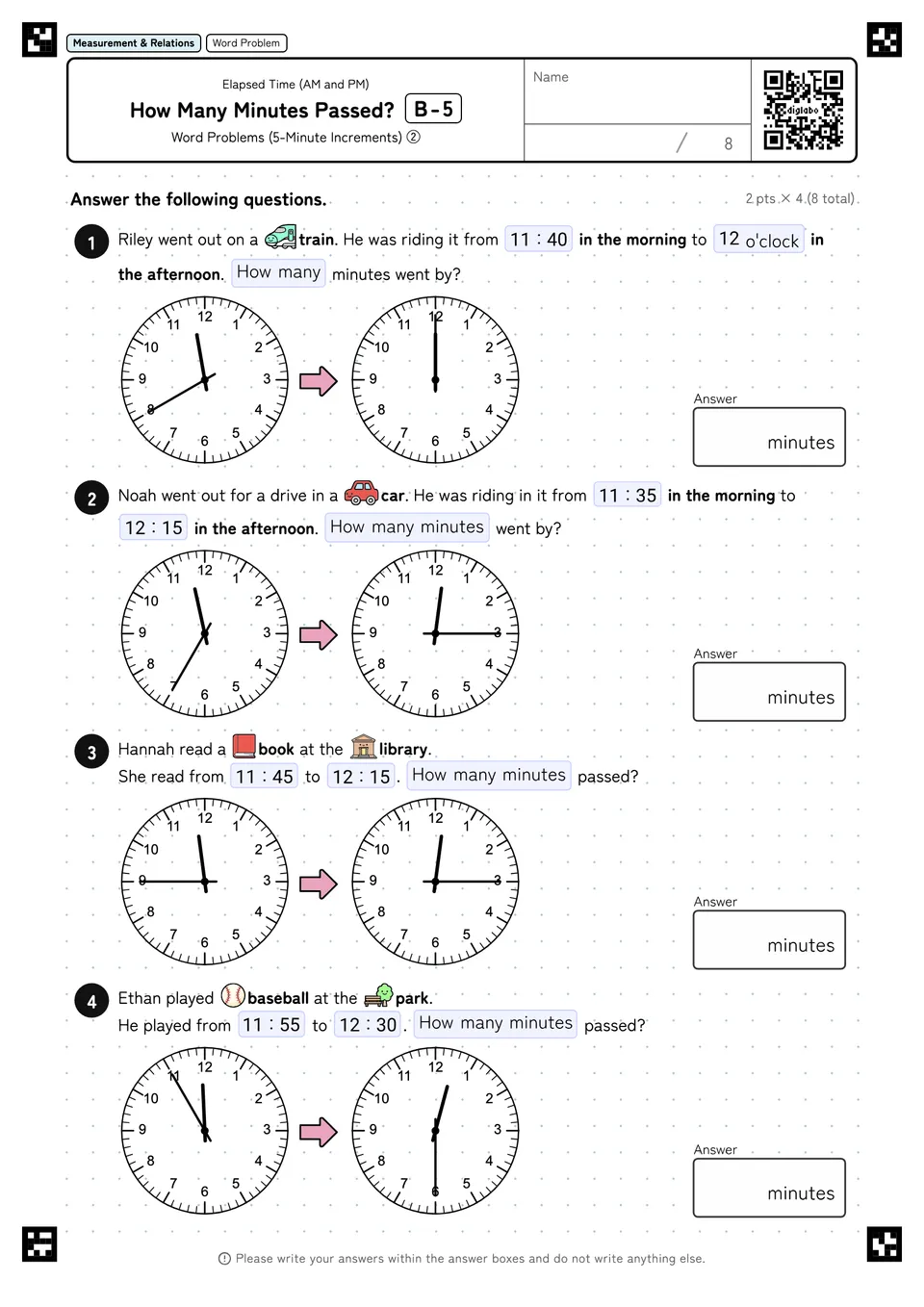 How Many Minutes Passed? B-5