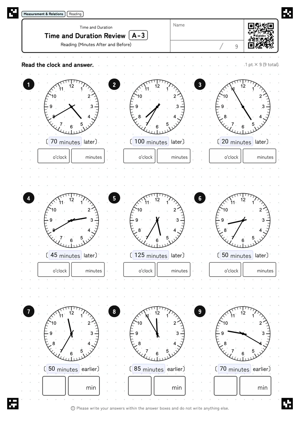 Time and Duration Review A-3