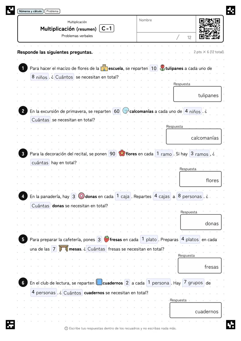 Multiplicación (resumen) C-1