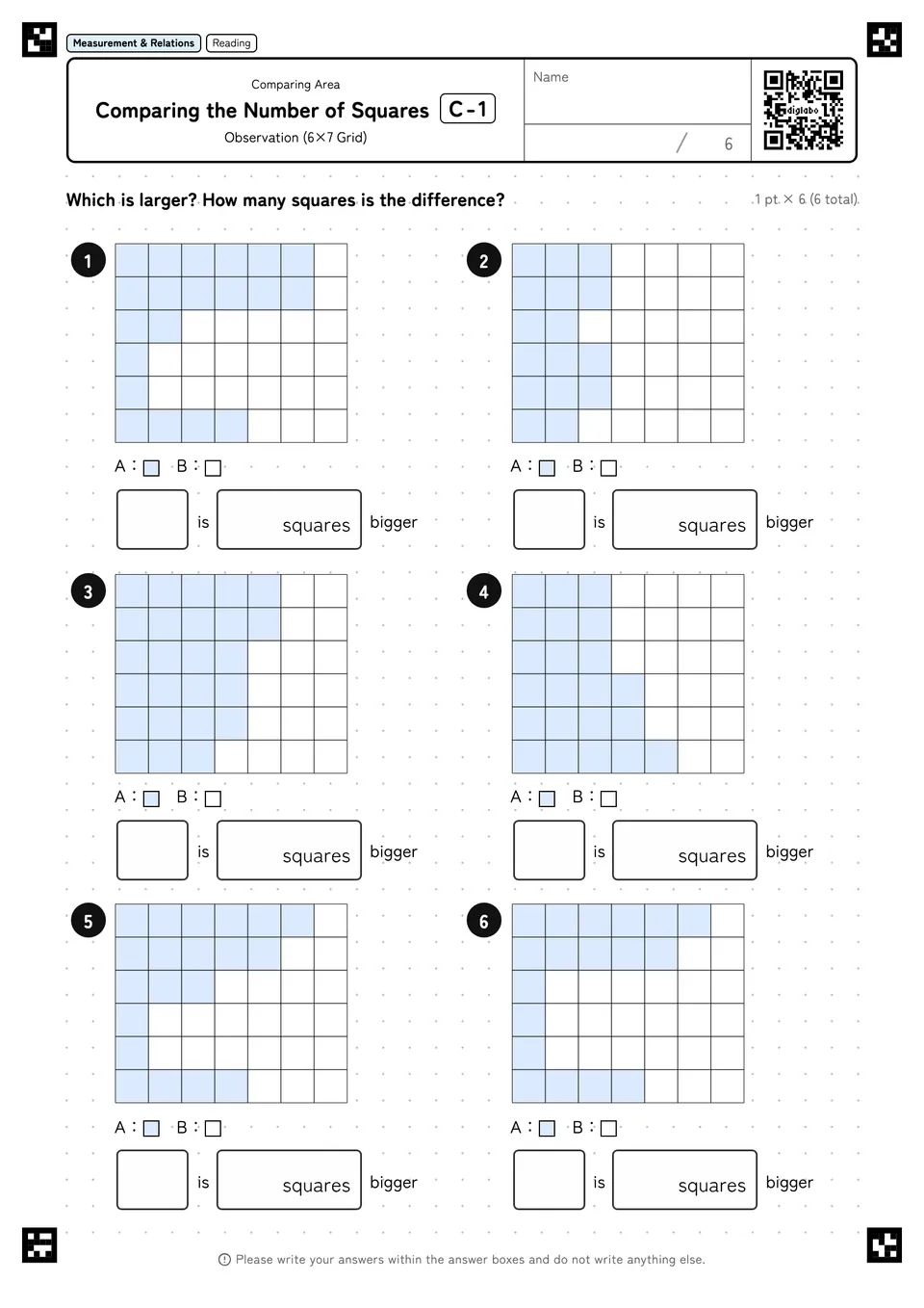 Comparing the Number of Squares C-1