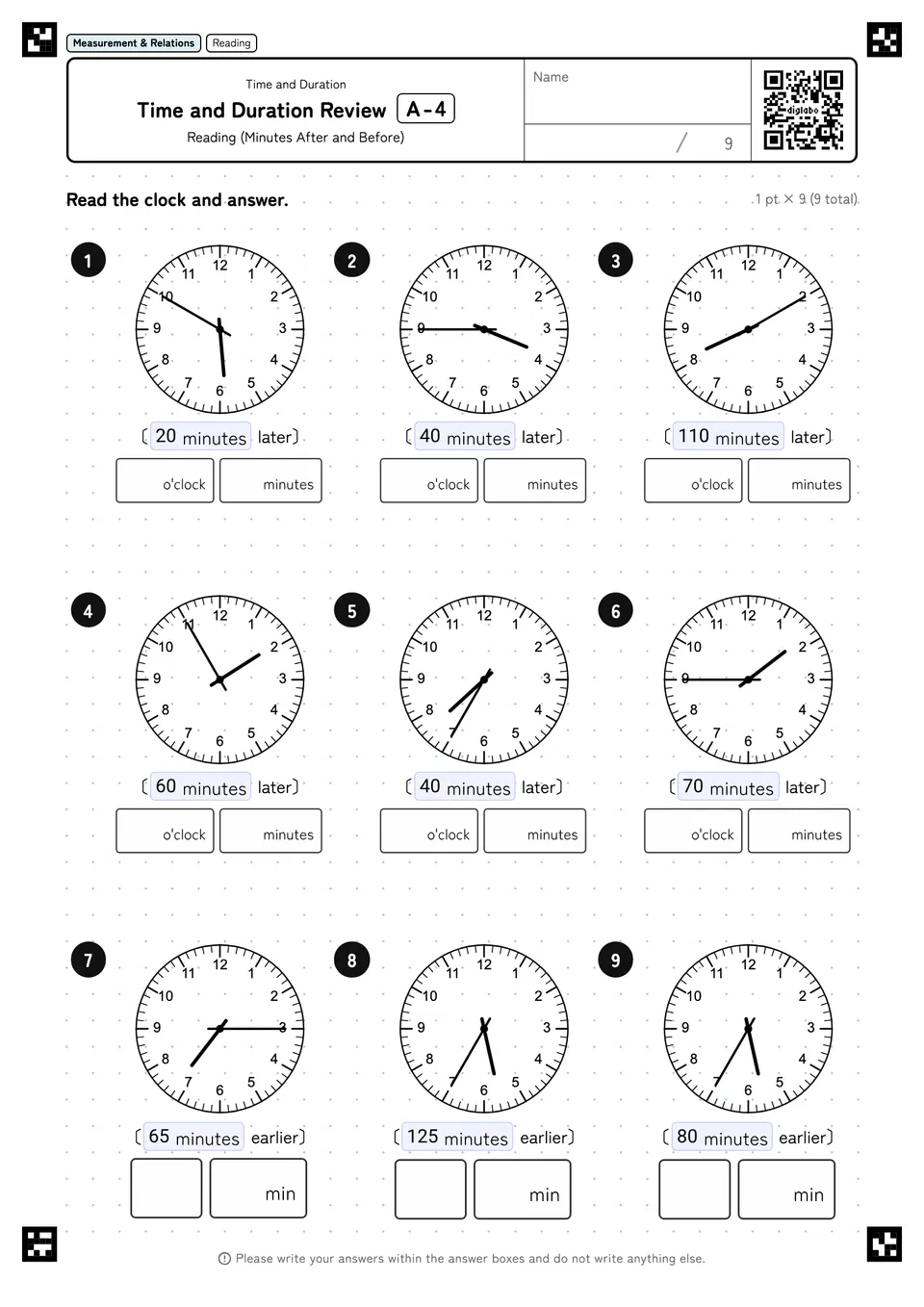 Time and Duration Review A-4