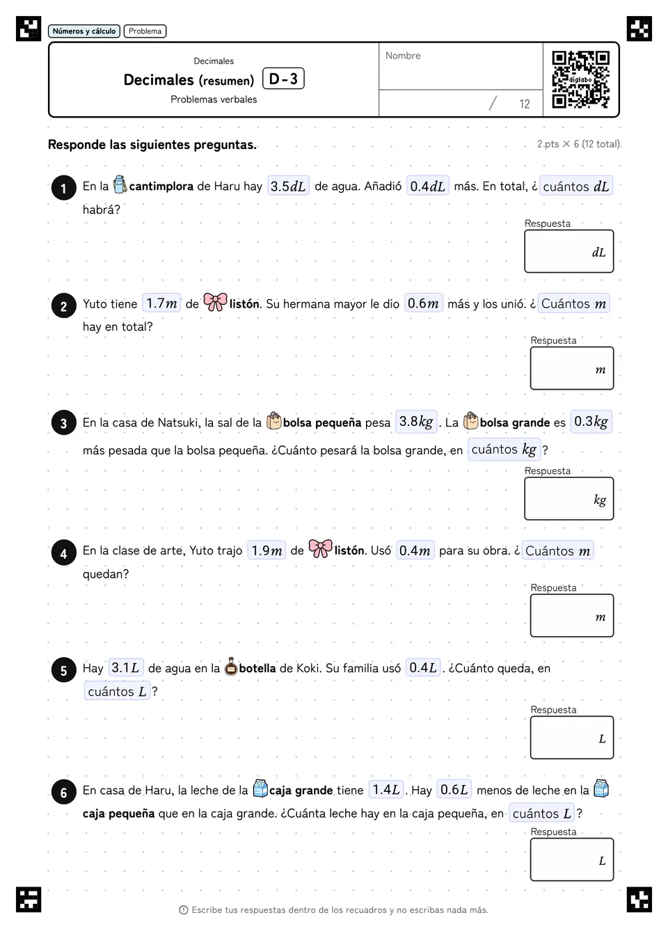 Decimales (resumen) D-3