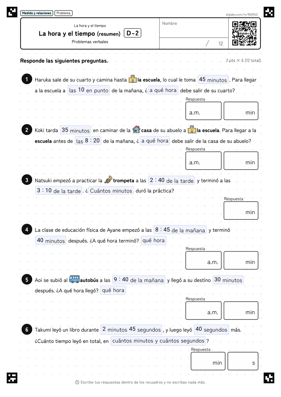 La hora y el tiempo (resumen) D-2