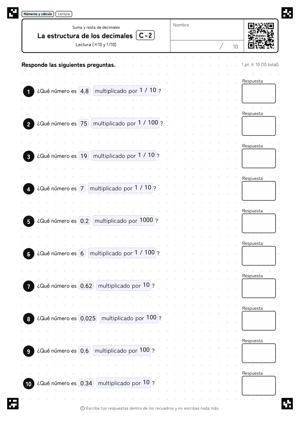 La estructura de los decimales C-2