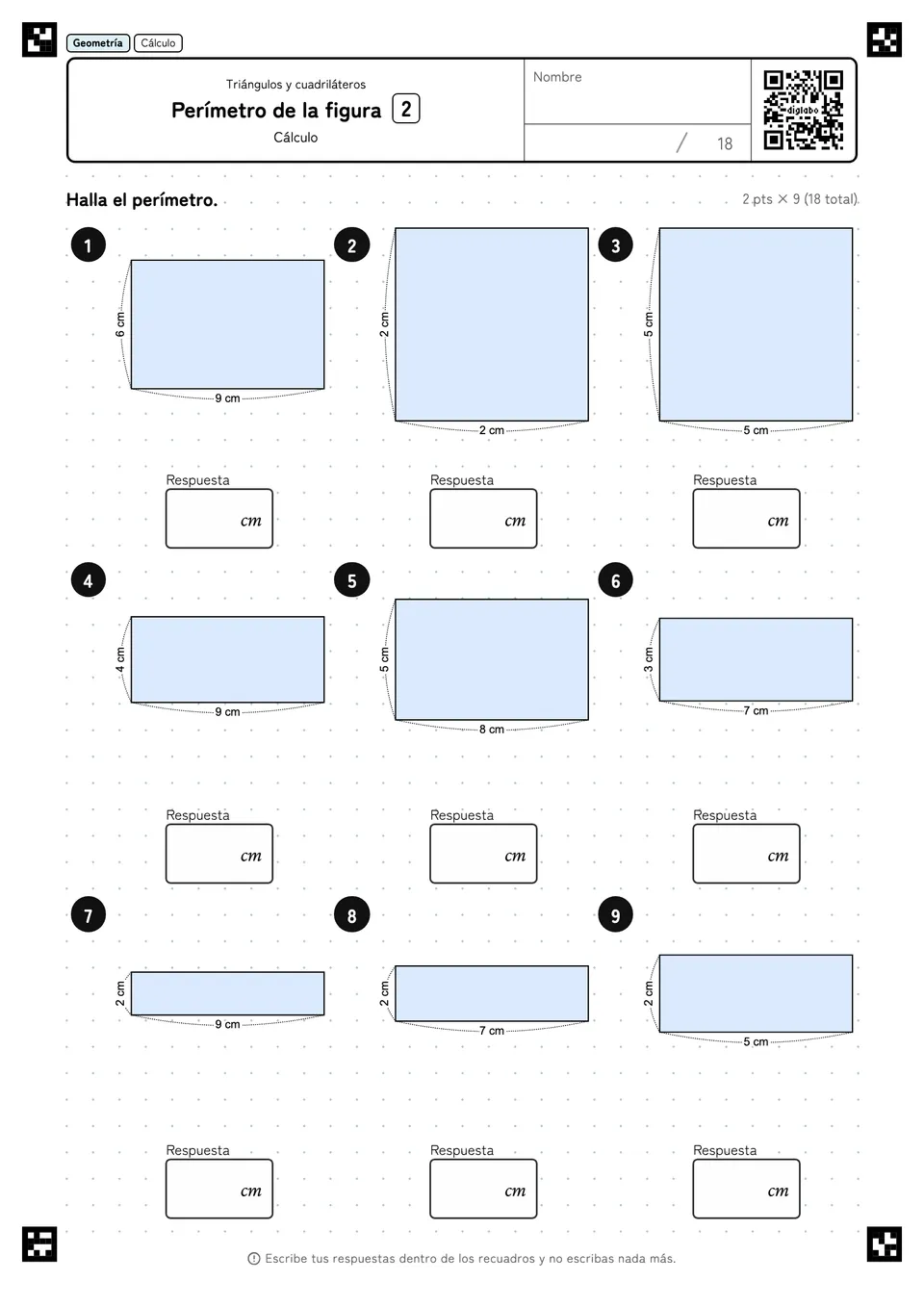 Perímetro de la figura 2