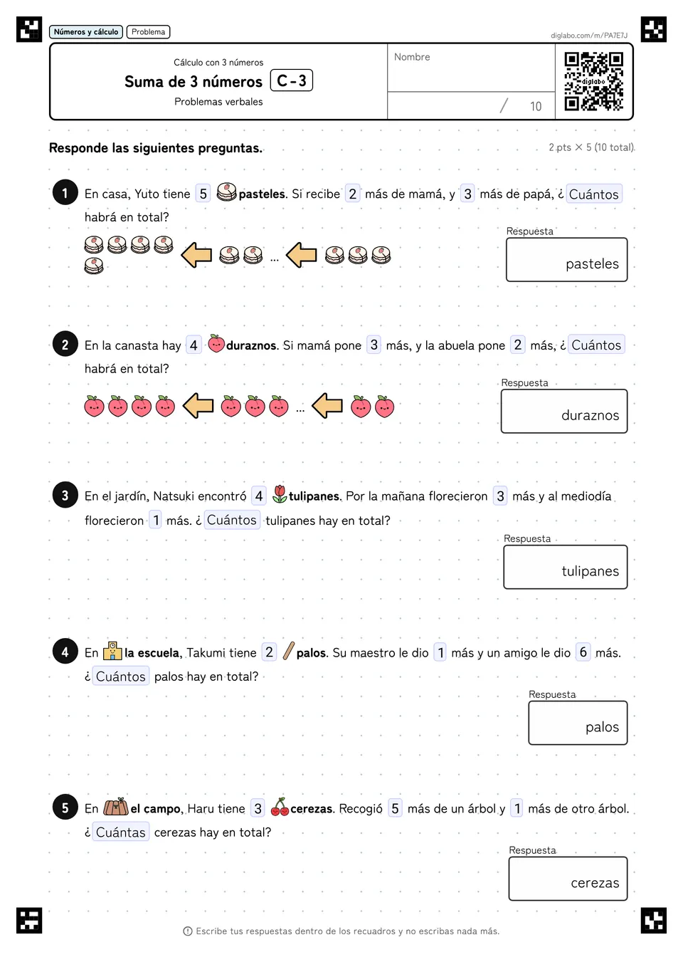 Suma de 3 números C-3