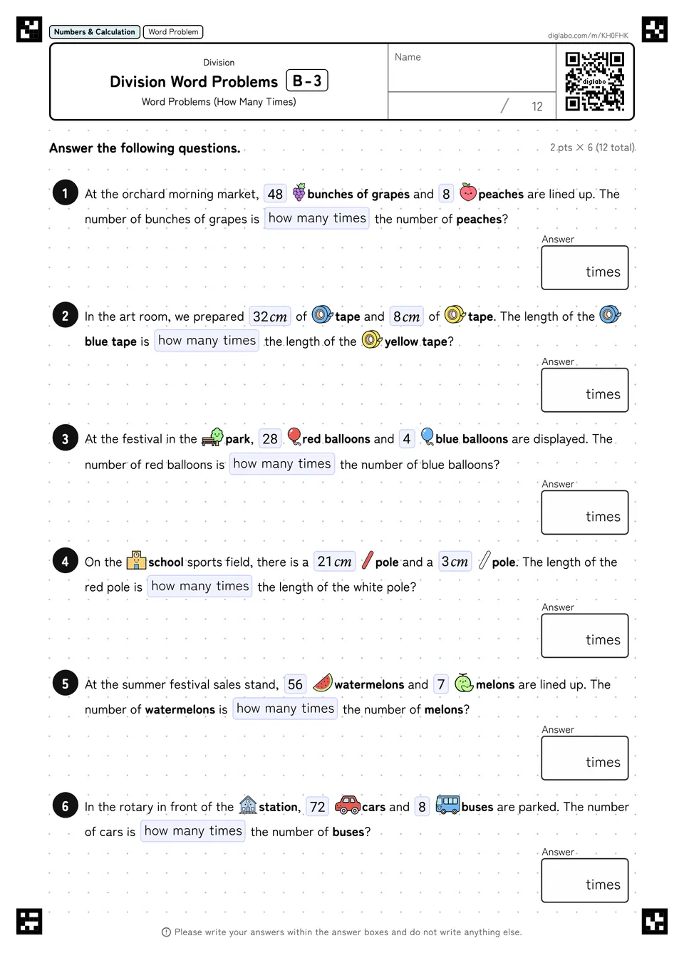 Division Word Problems B-3