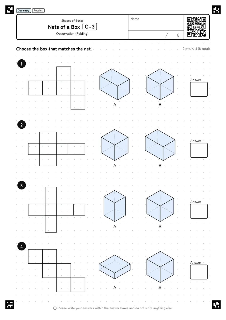 Nets of a Box C-3