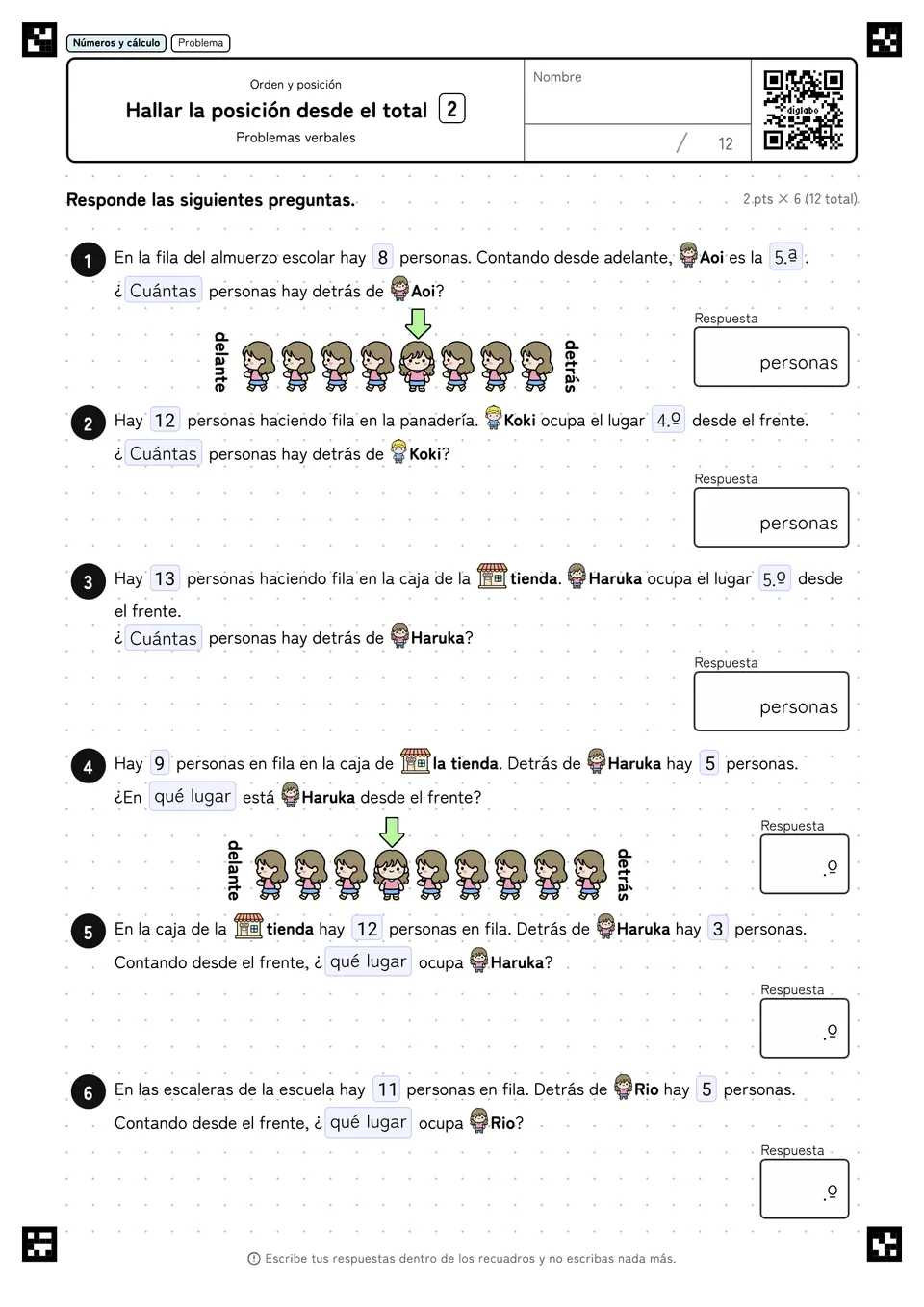 Hallar la posición desde el total 2