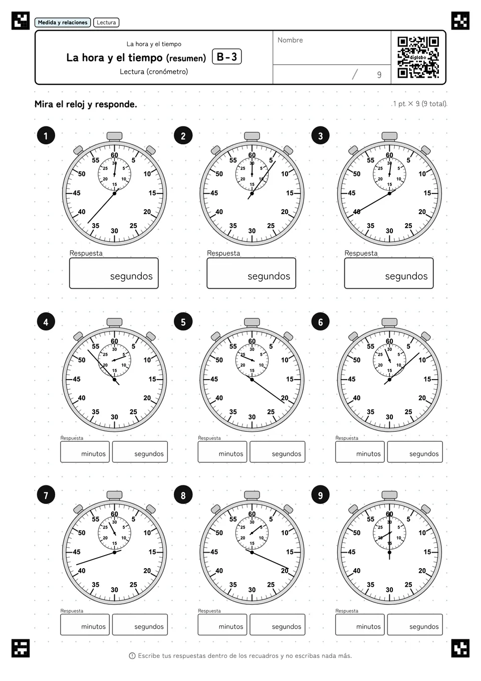 La hora y el tiempo (resumen) B-3