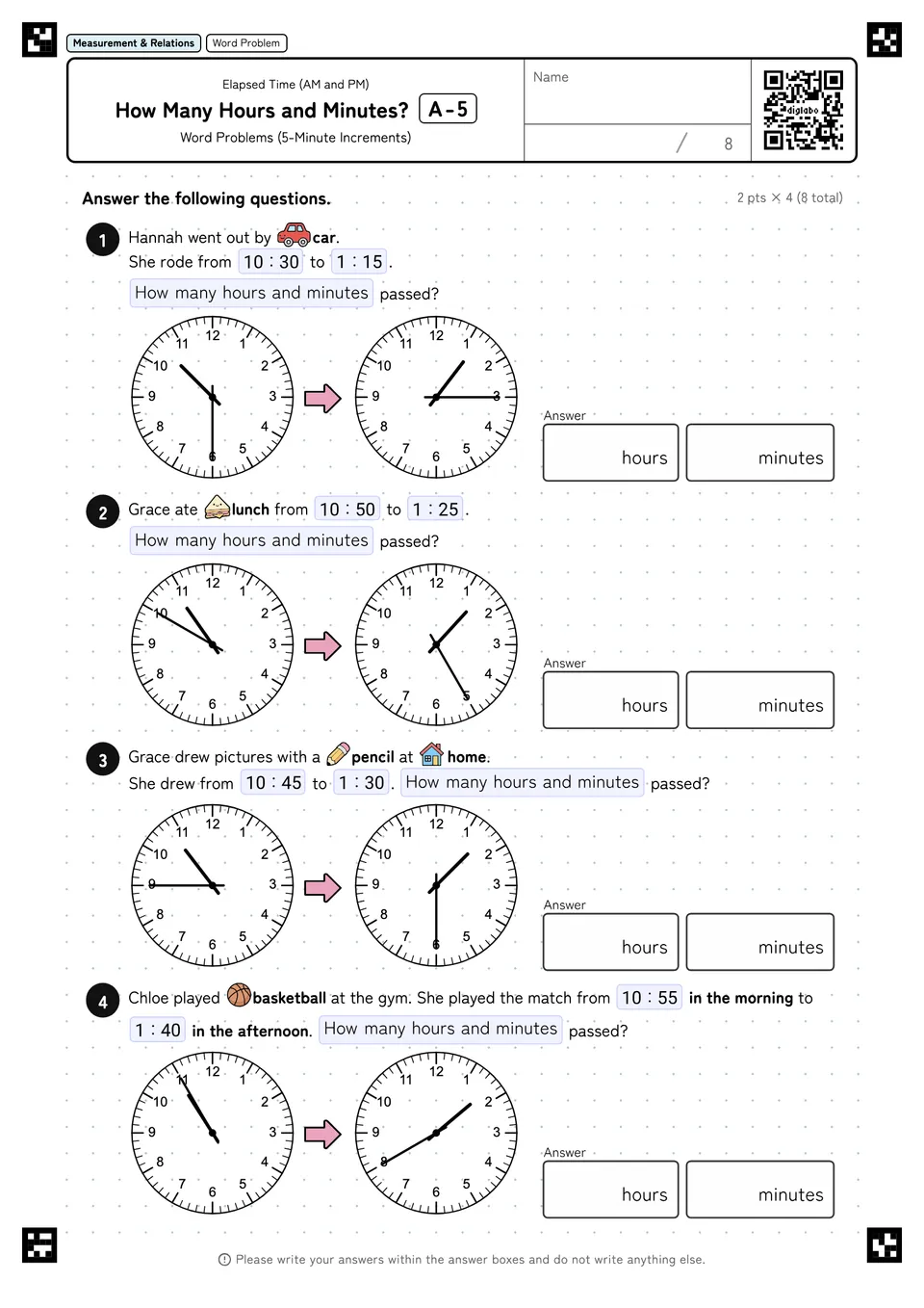 How Many Hours and Minutes? A-5