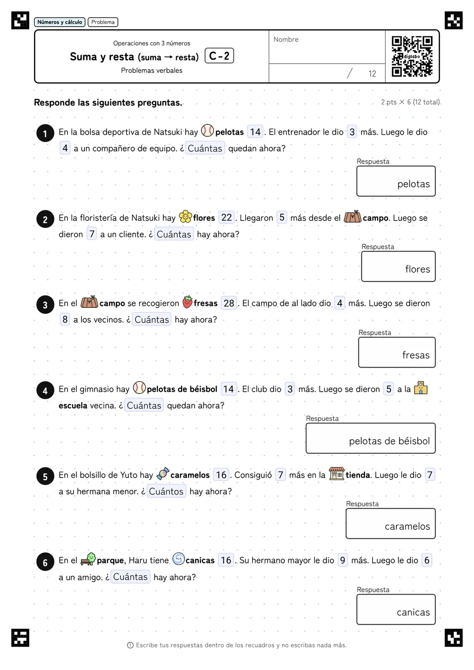 Suma y resta (suma → resta) C-2