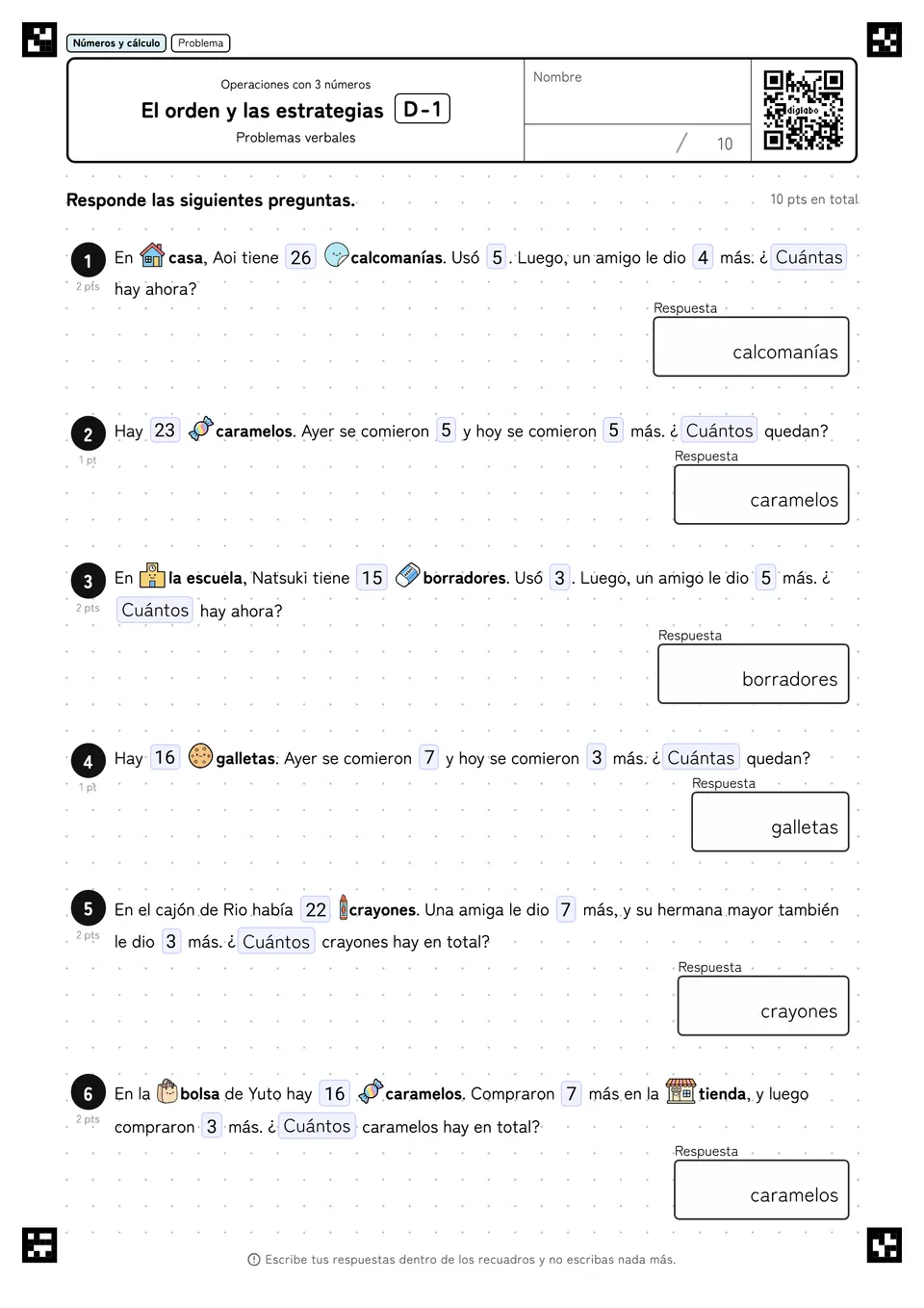 El orden y las estrategias D-1