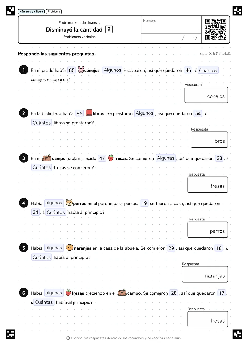 Disminuyó la cantidad 2