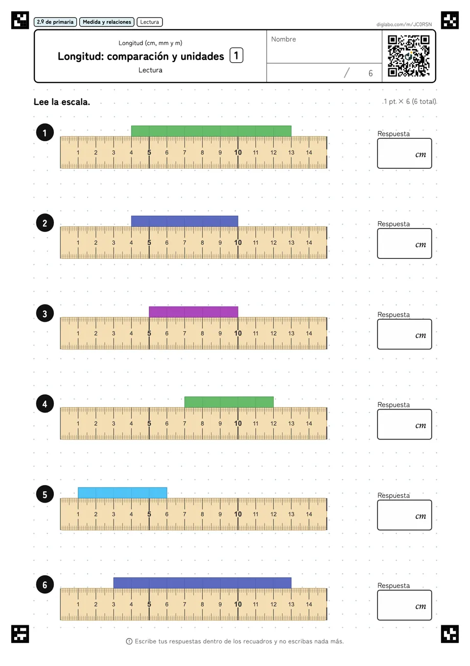 2.º de primaria Longitud (cm, mm y m) Longitud: comparación y unidades