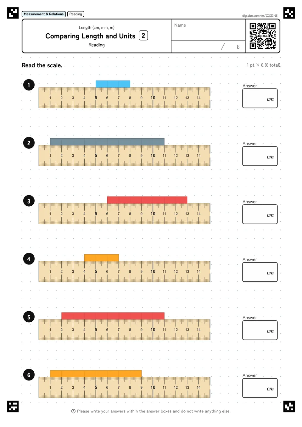 Comparing Length and Units 2