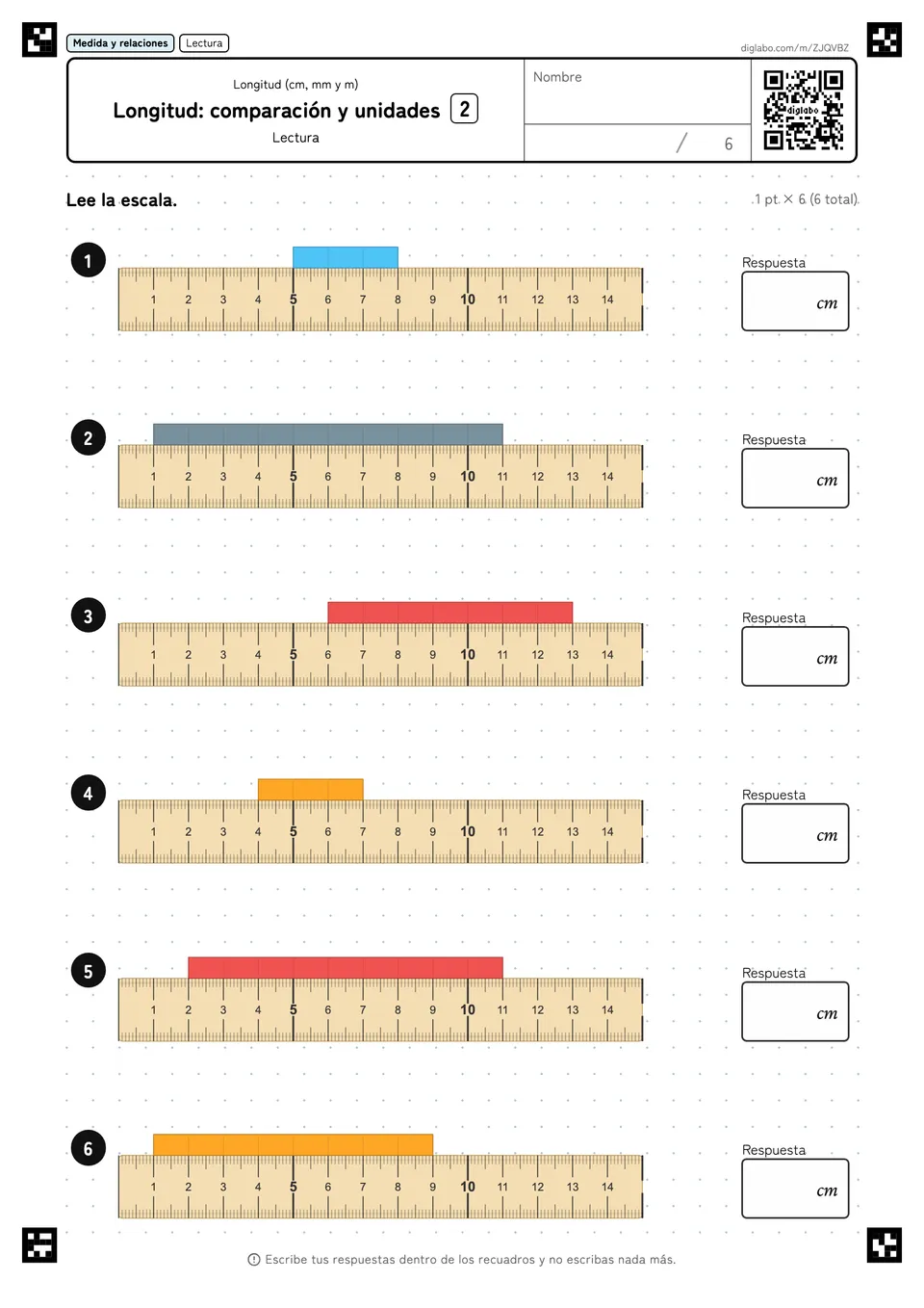 Longitud: comparación y unidades 2