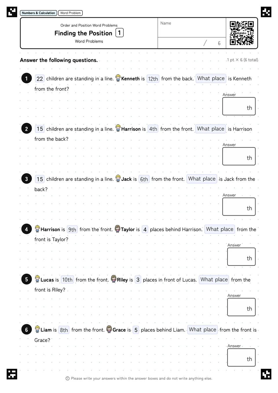 Finding the Position 1
