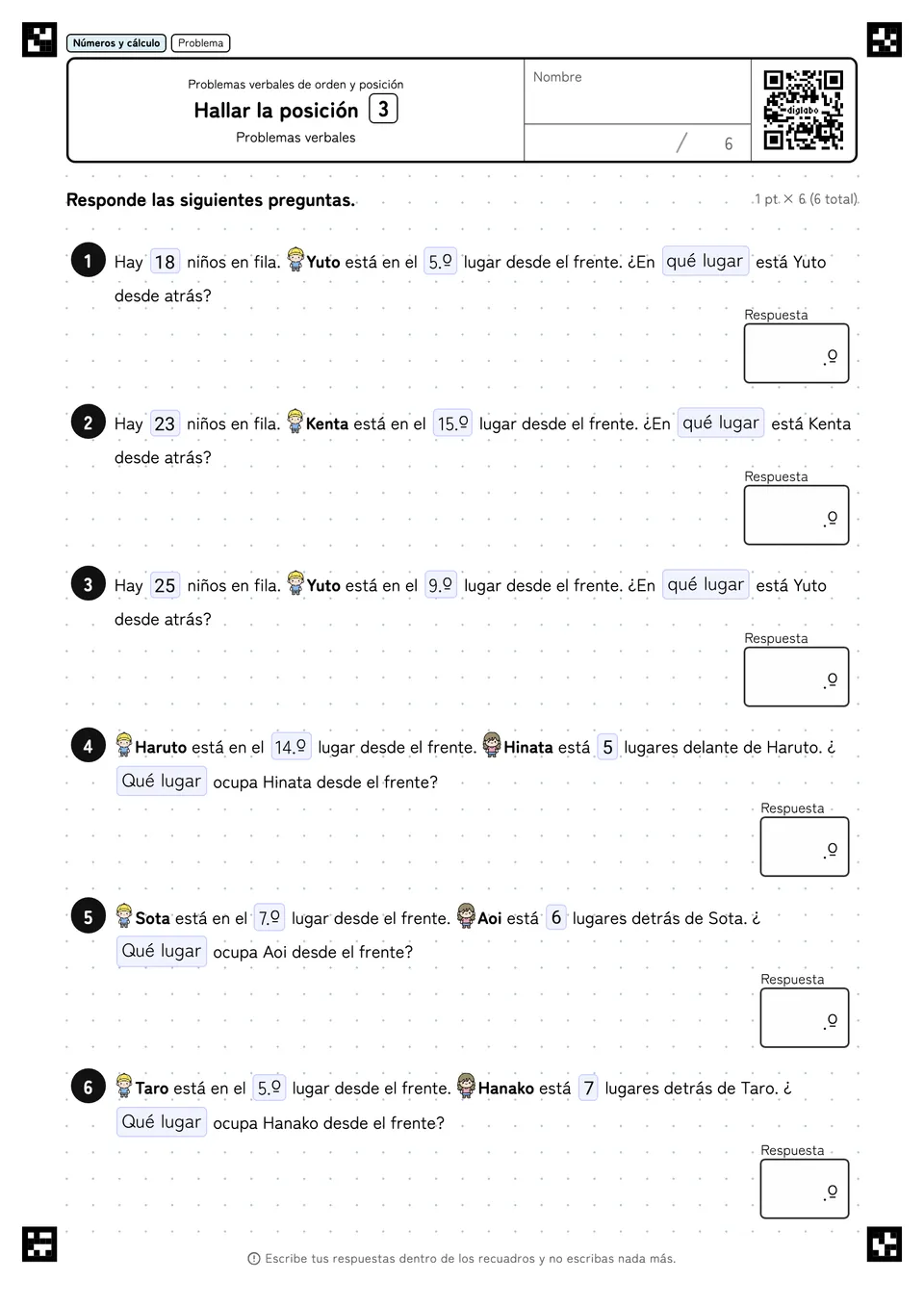 Hallar la posición 3