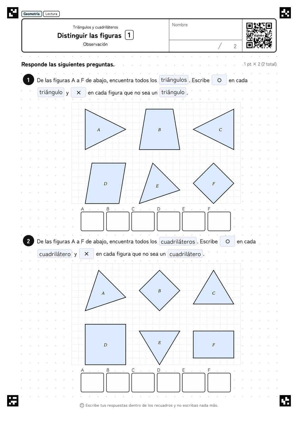 Distinguir las figuras 1