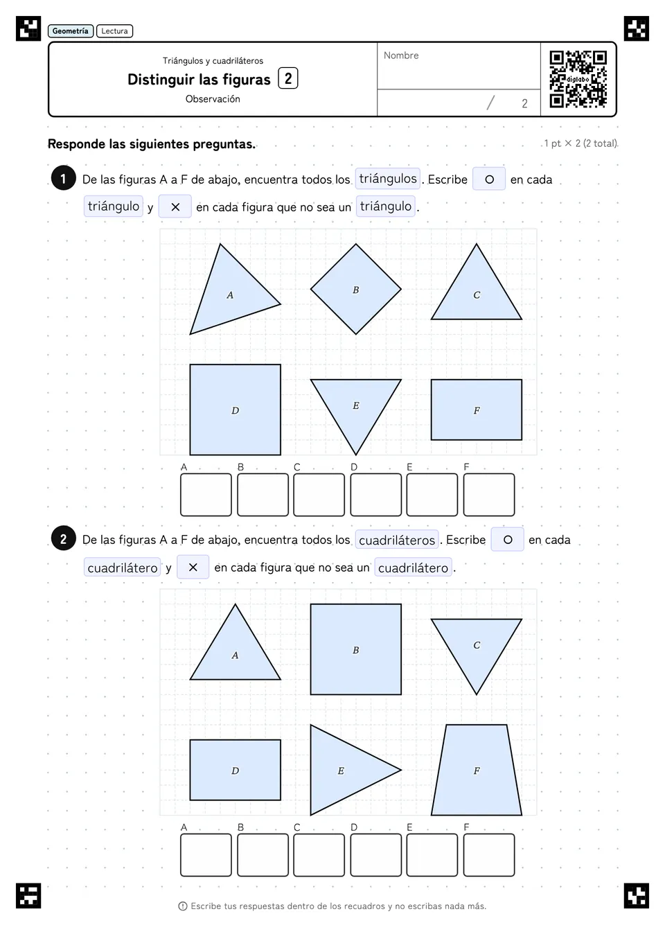 Distinguir las figuras 2