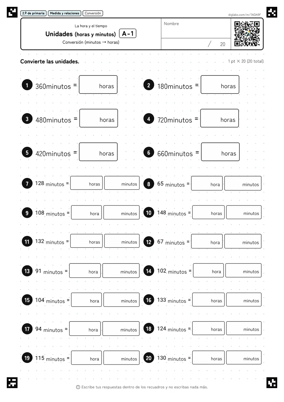 2.º de primaria La hora y el tiempo Unidades (horas y minutos)