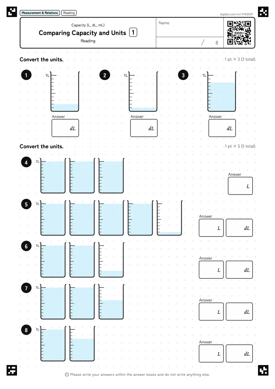 Comparing Capacity and Units 1