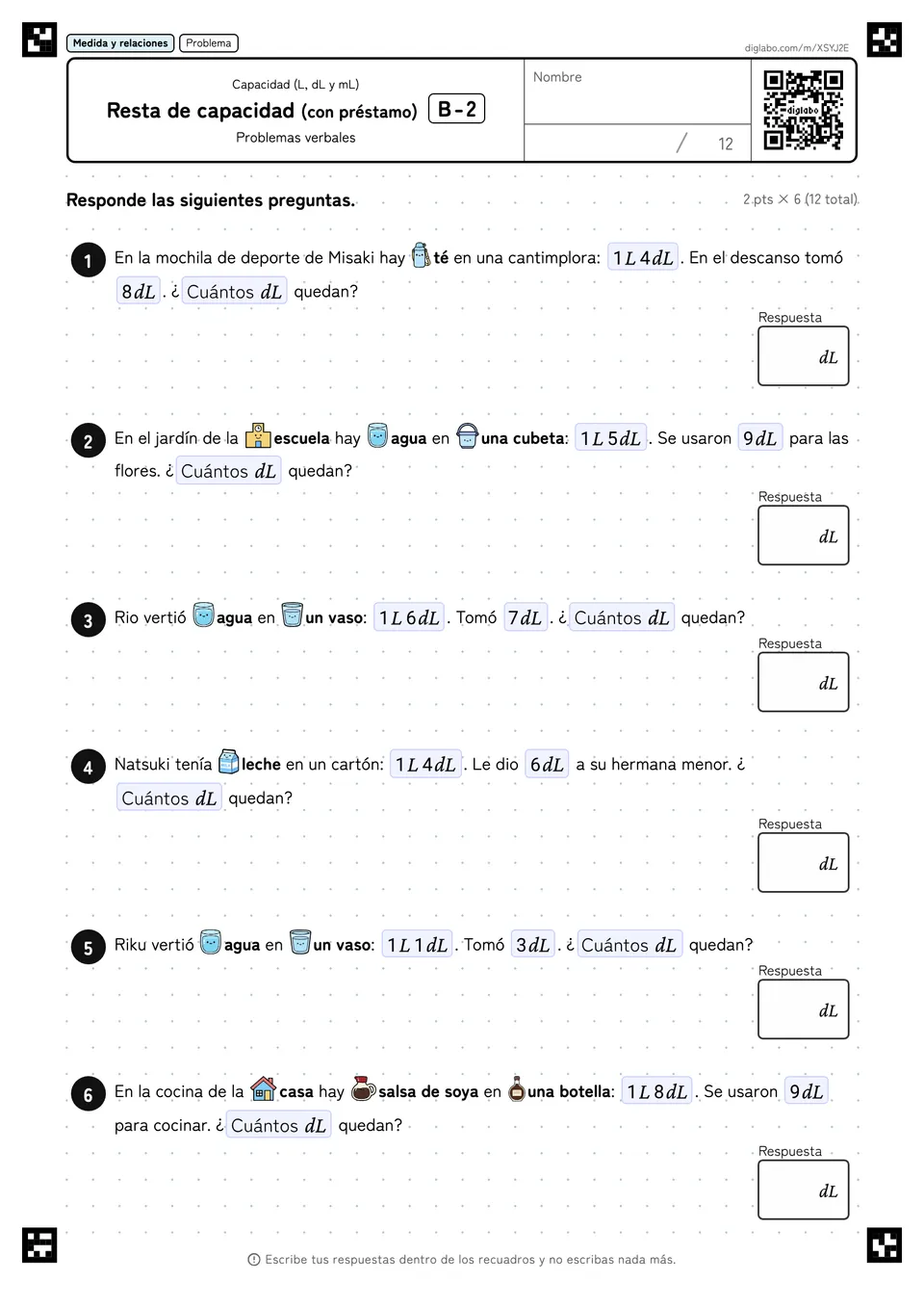Resta de capacidad (con préstamo) B-2
