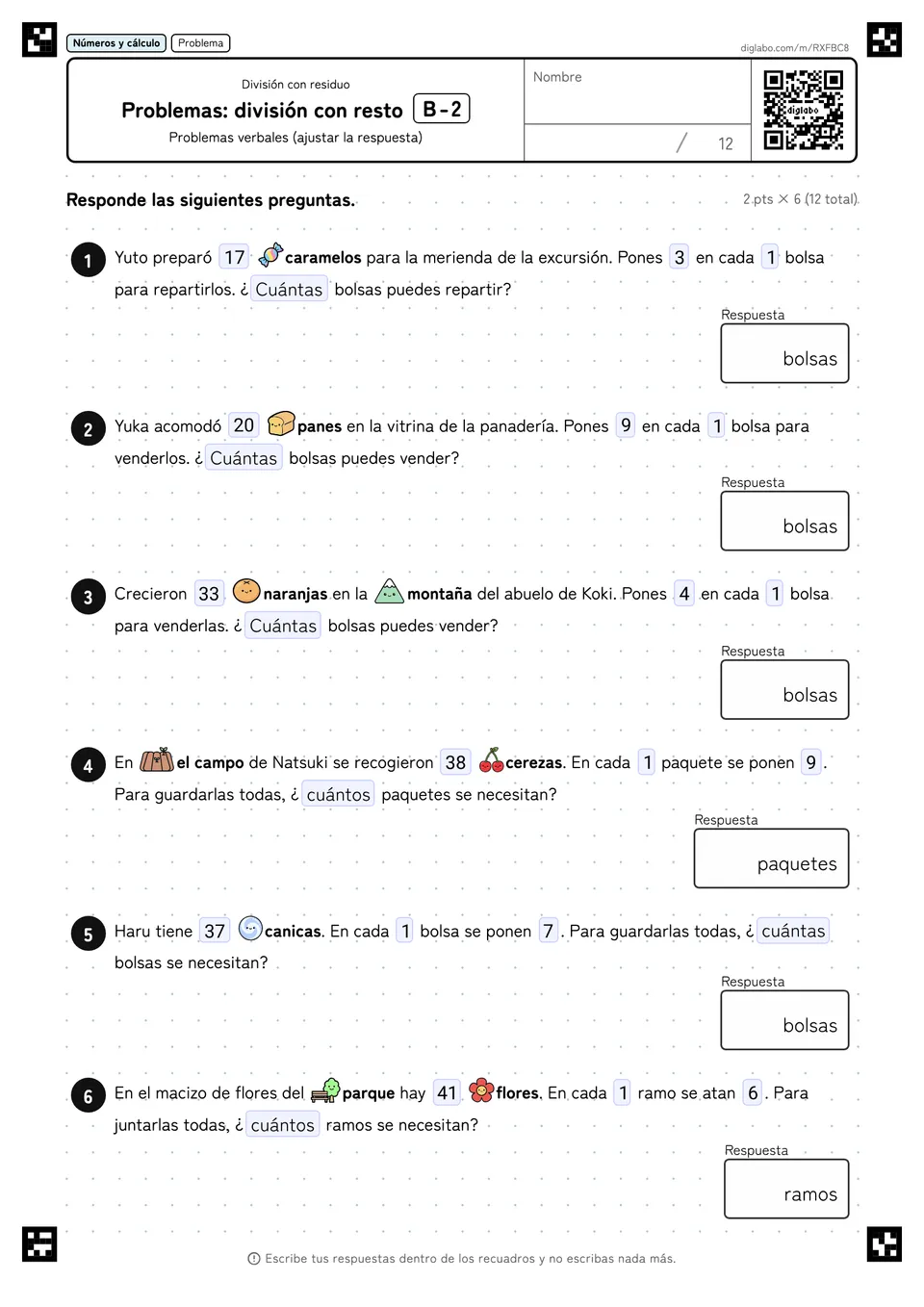 Problemas: división con resto B-2