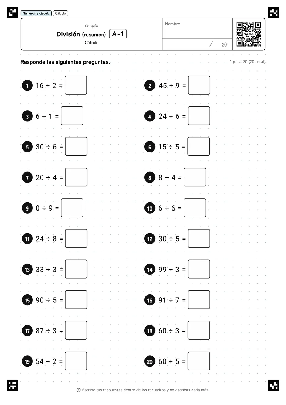 División (resumen) A-1