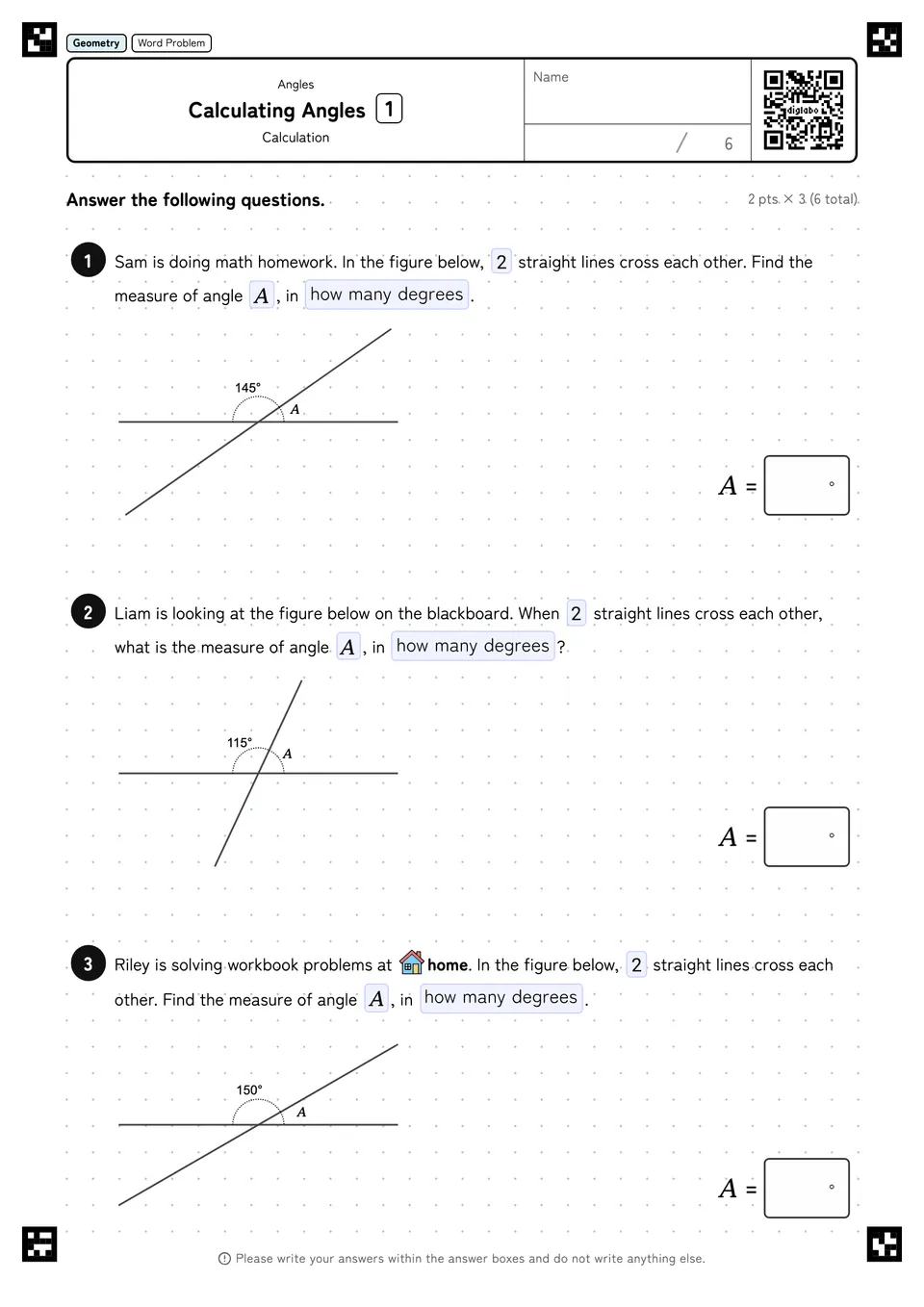 Calculating Angles 1