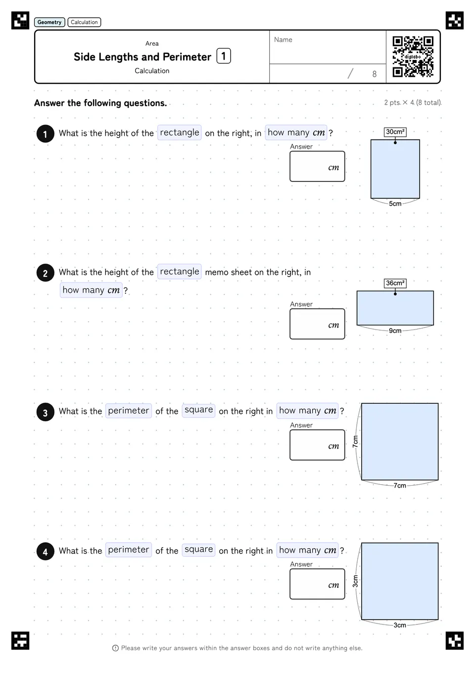 Side Lengths and Perimeter 1