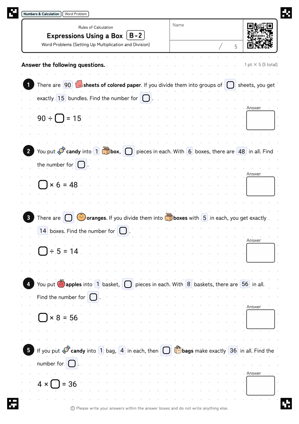 Expressions Using a Box B-2