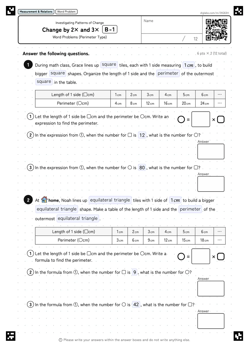 Change by 2× and 3× B-1