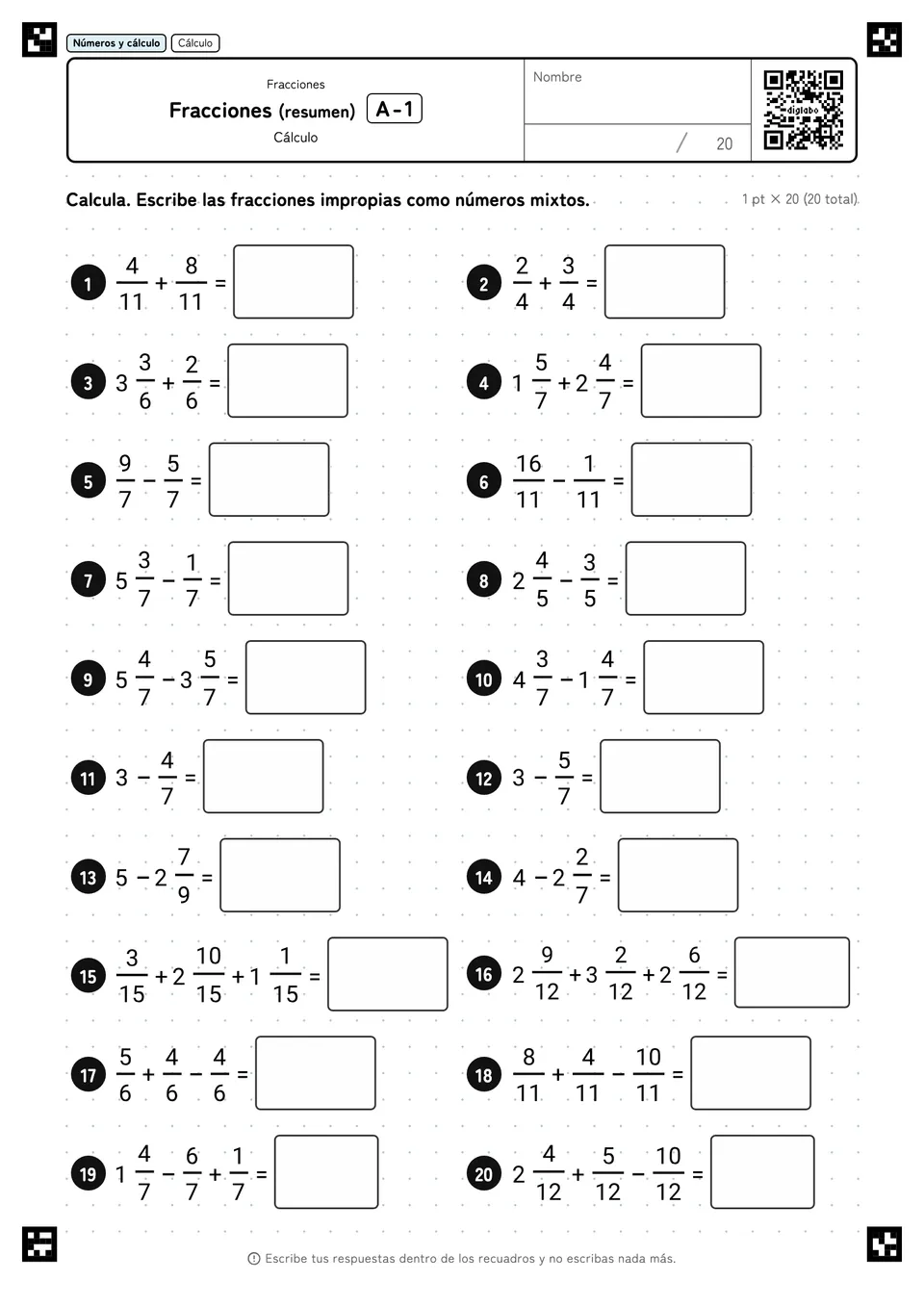 Fracciones (resumen) A-1