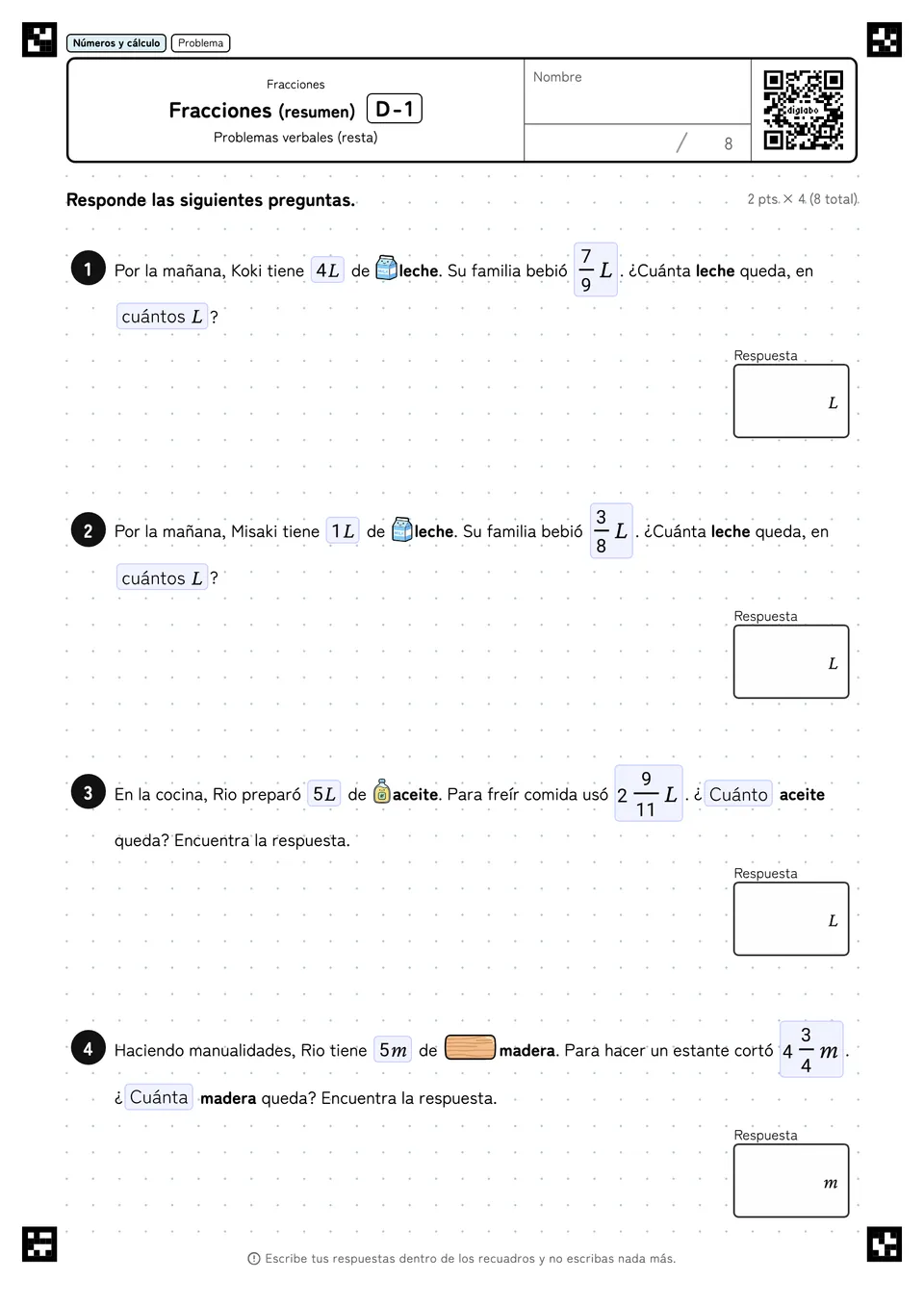 Fracciones (resumen) D-1