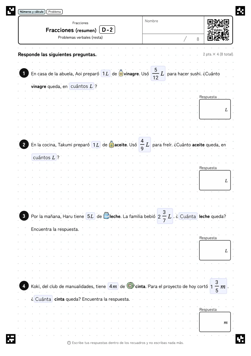 Fracciones (resumen) D-2