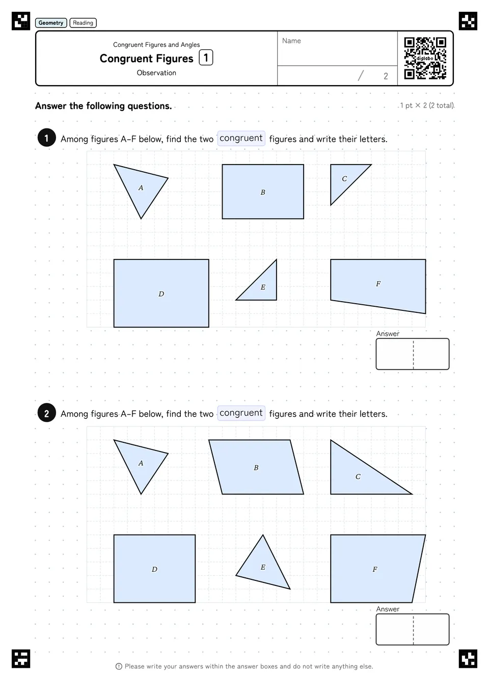 Congruent Figures 1