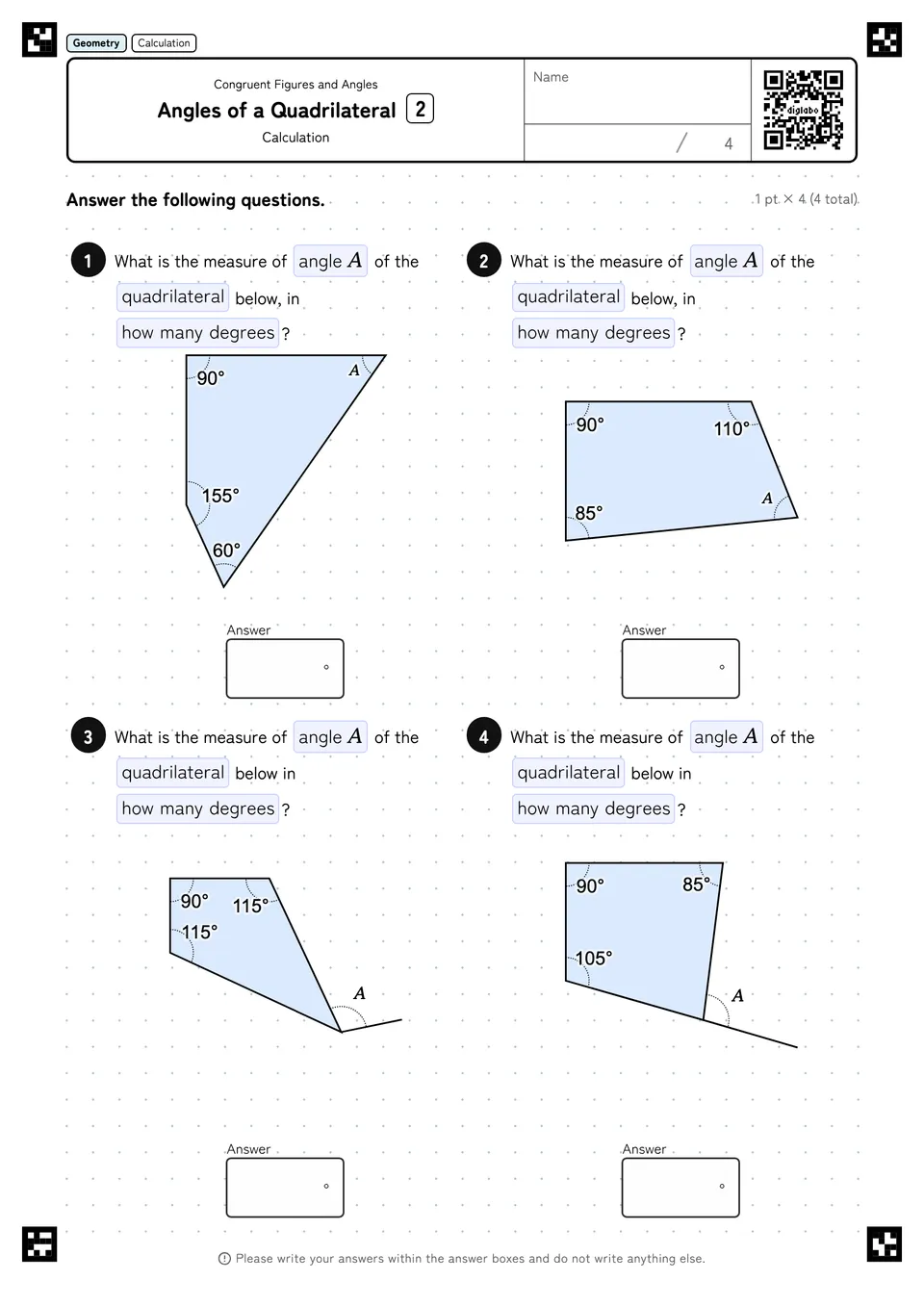 Angles of a Quadrilateral 2