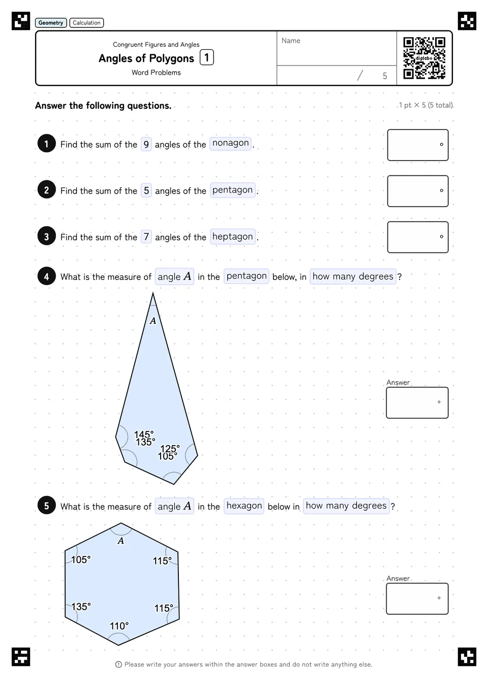 Angles of Polygons 1