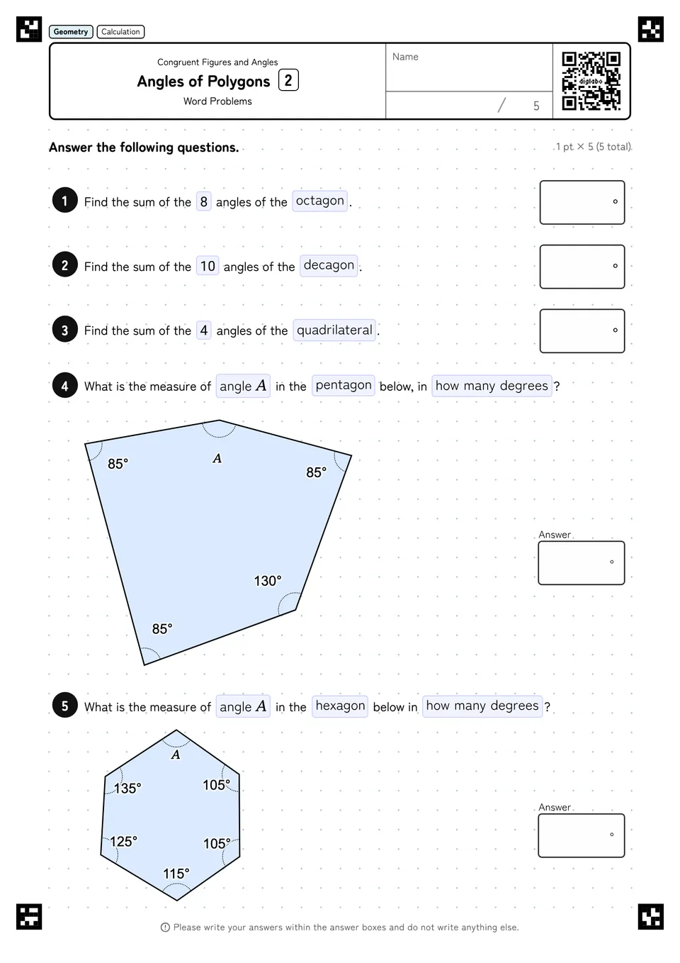 Angles of Polygons 2