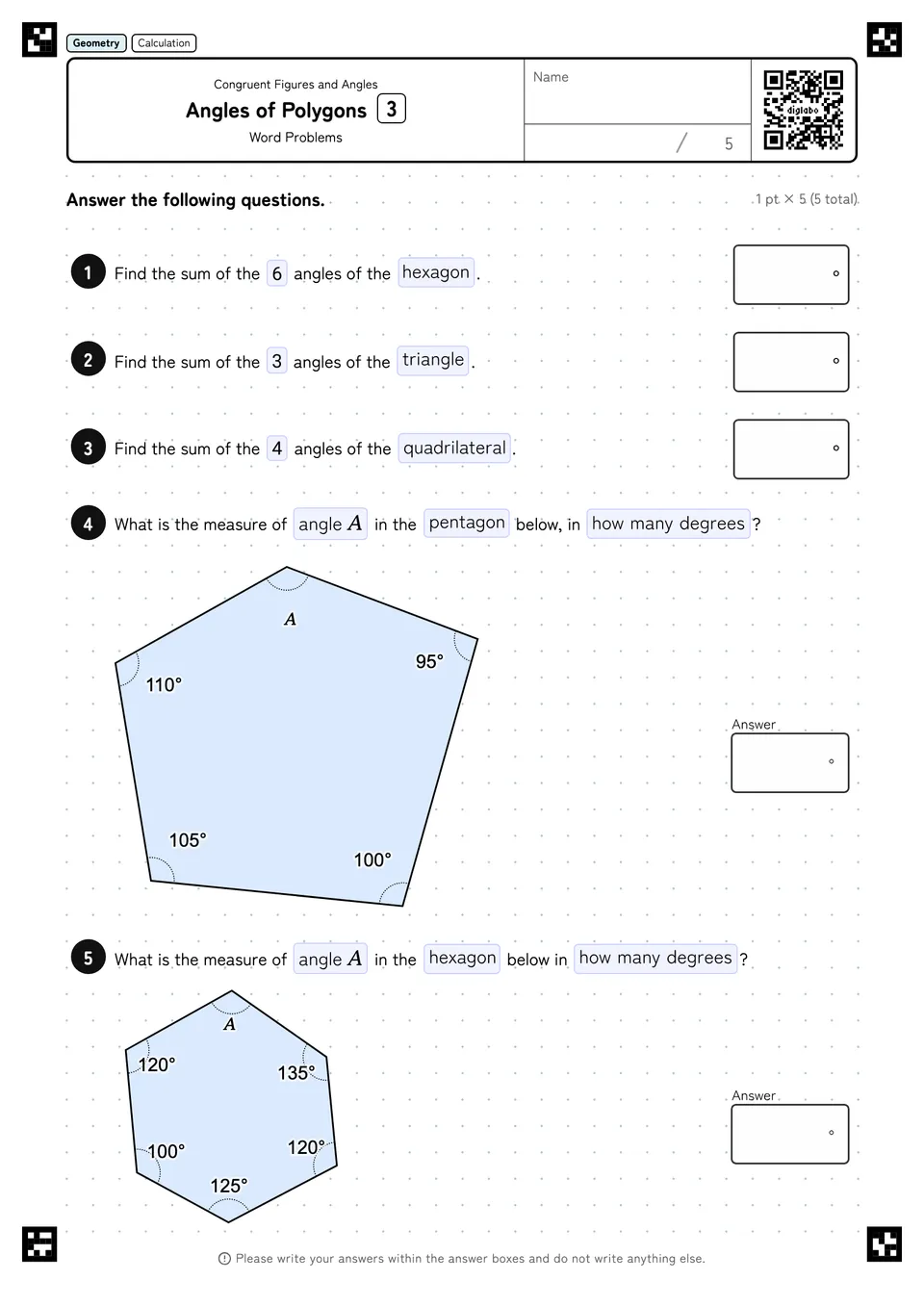 Angles of Polygons 3