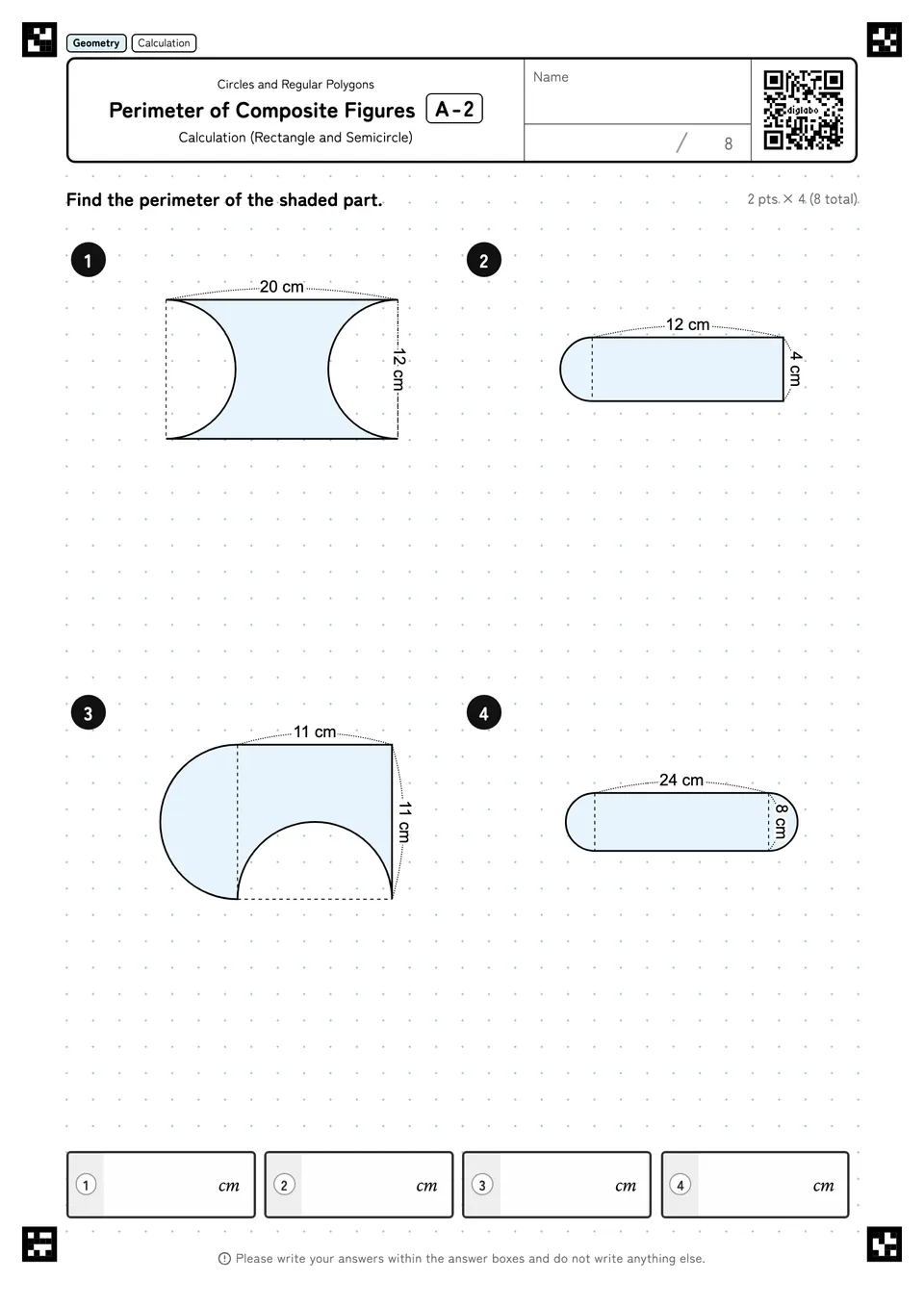Perimeter of Composite Figures A-2
