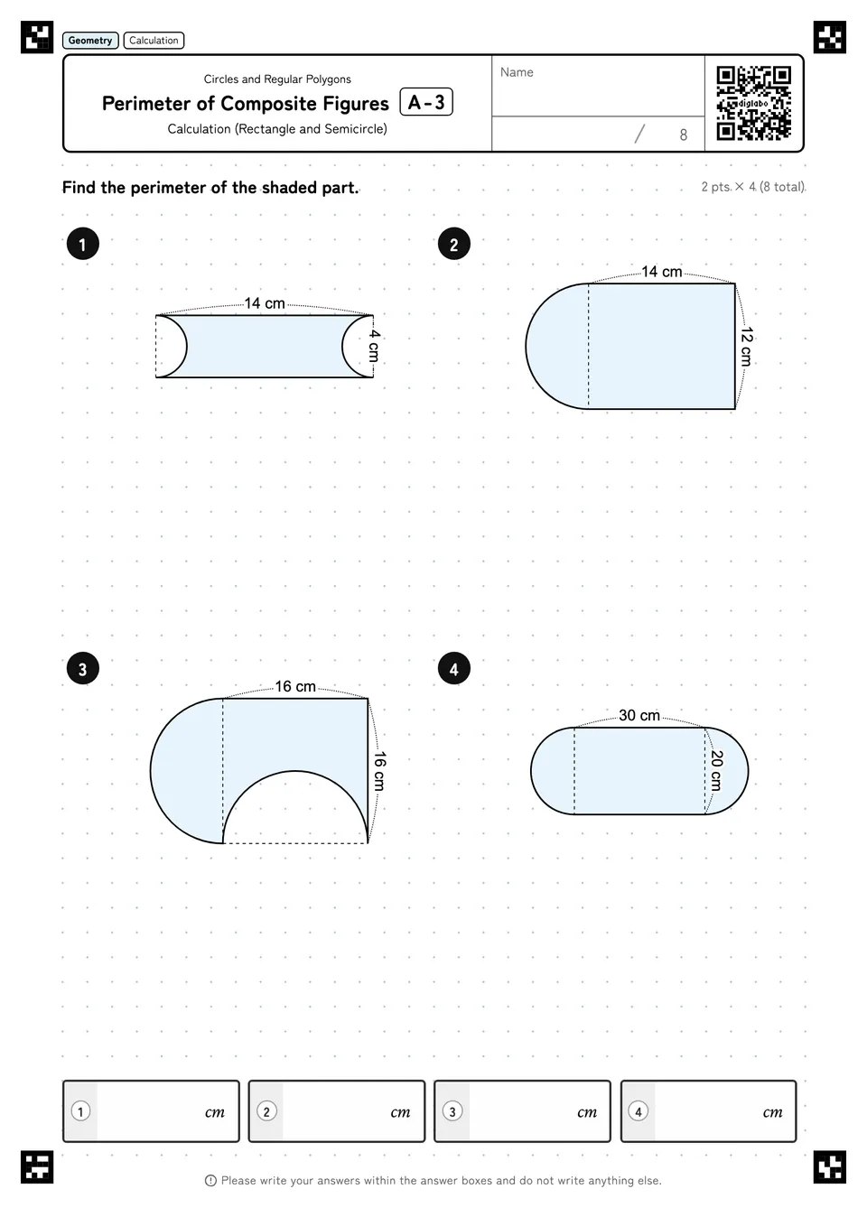 Perimeter of Composite Figures A-3