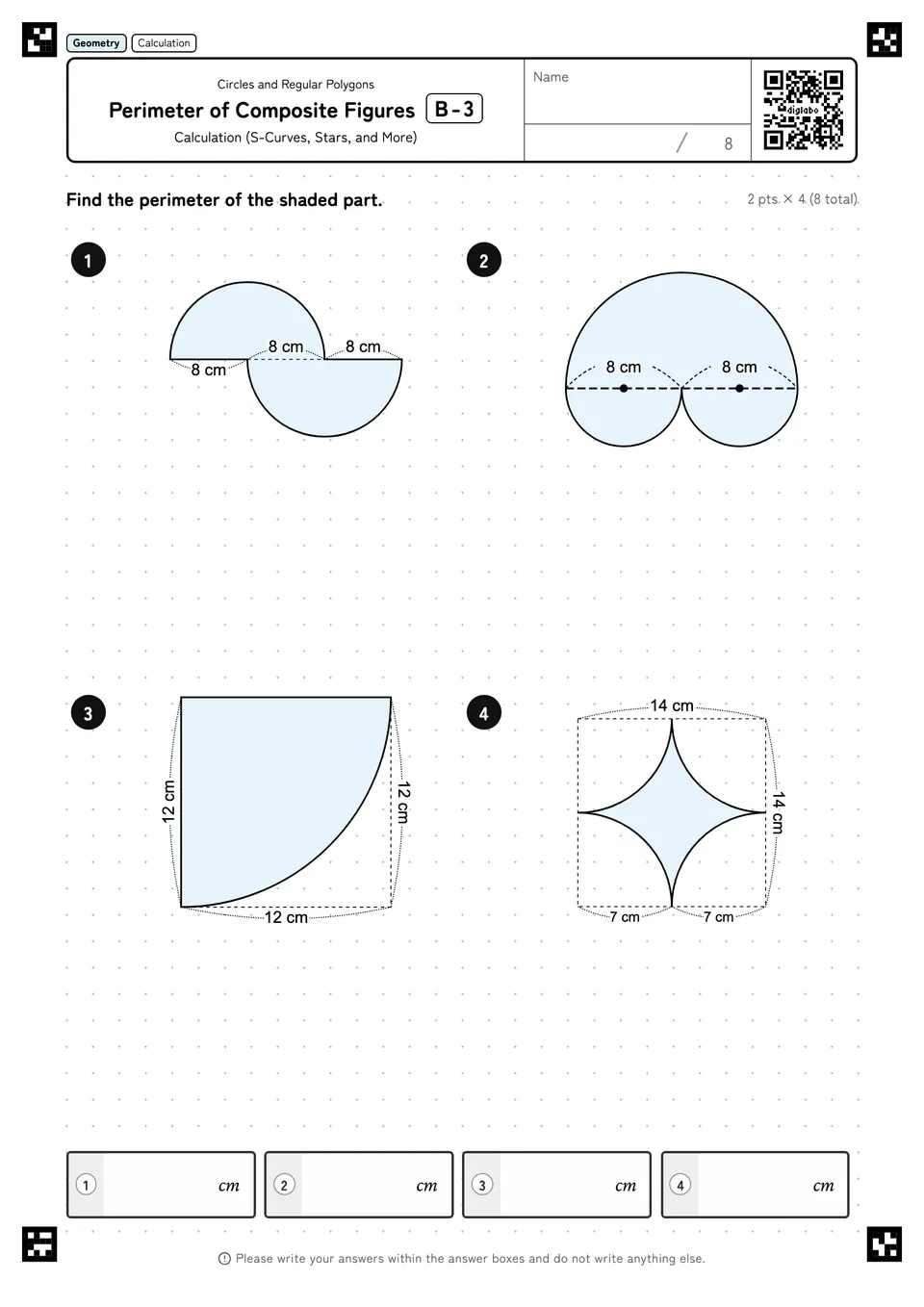 Perimeter of Composite Figures B-3