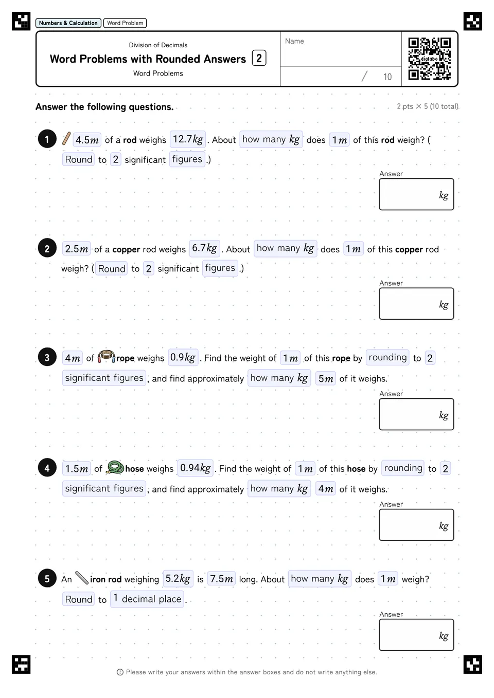 Word Problems with Rounded Answers 2