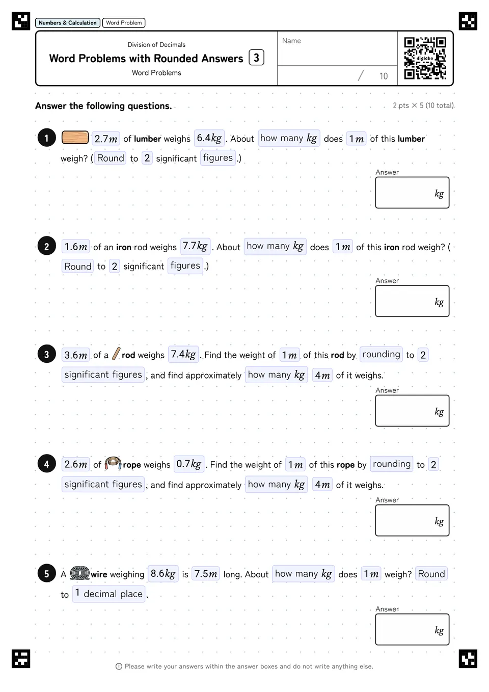Word Problems with Rounded Answers 3