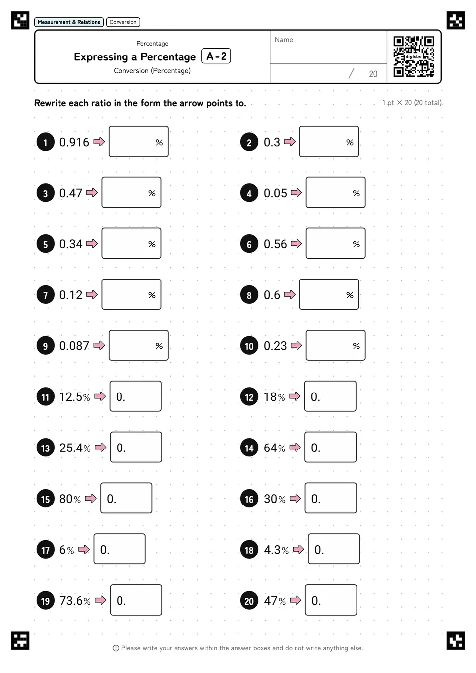Expressing a Percentage A-2