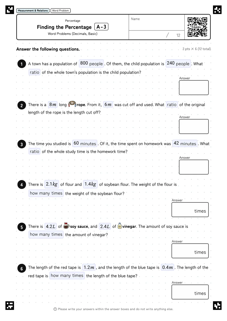 Finding the Percentage A-3